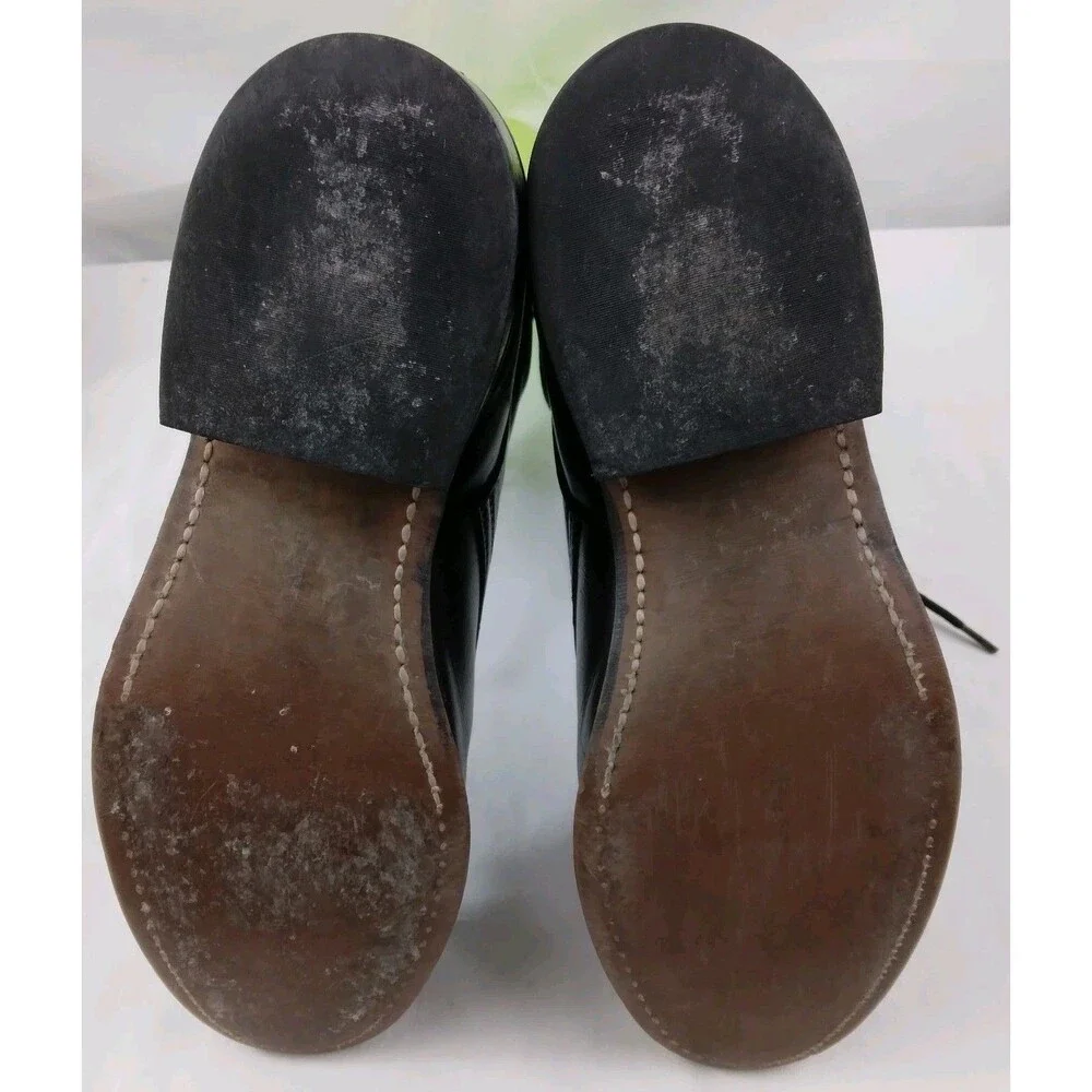 Laredo Kiltie Boots 2-Tone Black Brown Leather Lace Up Steampunk Women's 6.5 M - Picture 12 of 16